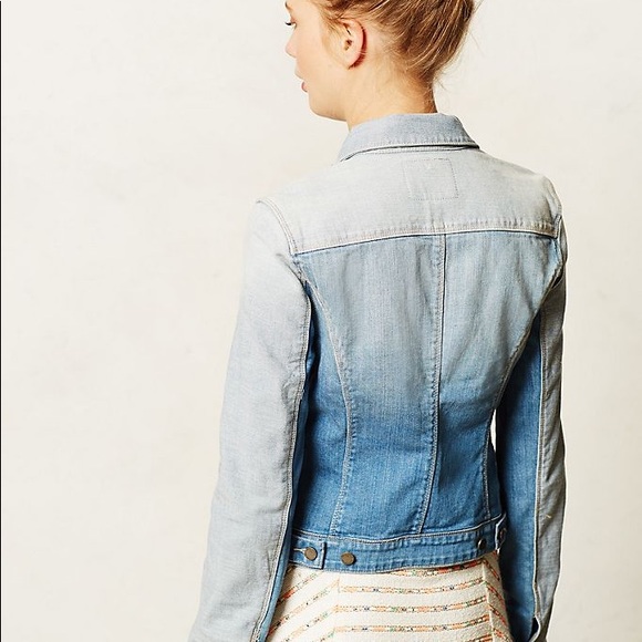Anthropologie Colorblock Denim Jacket, Medium - Picture 3 of 7